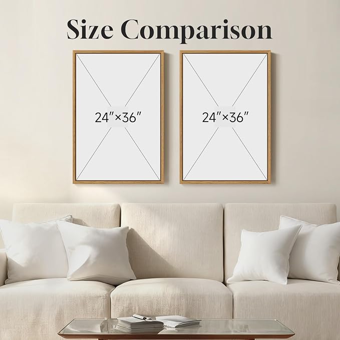 Large Framed Neutral Abstract Set of 2 Wall Art - Image 3