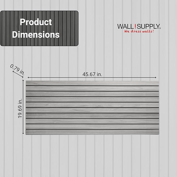 Wall!Supply Ultralight Linari Modern Grey EPS Foam Faux Wood 3D Wall Panels - Image 5