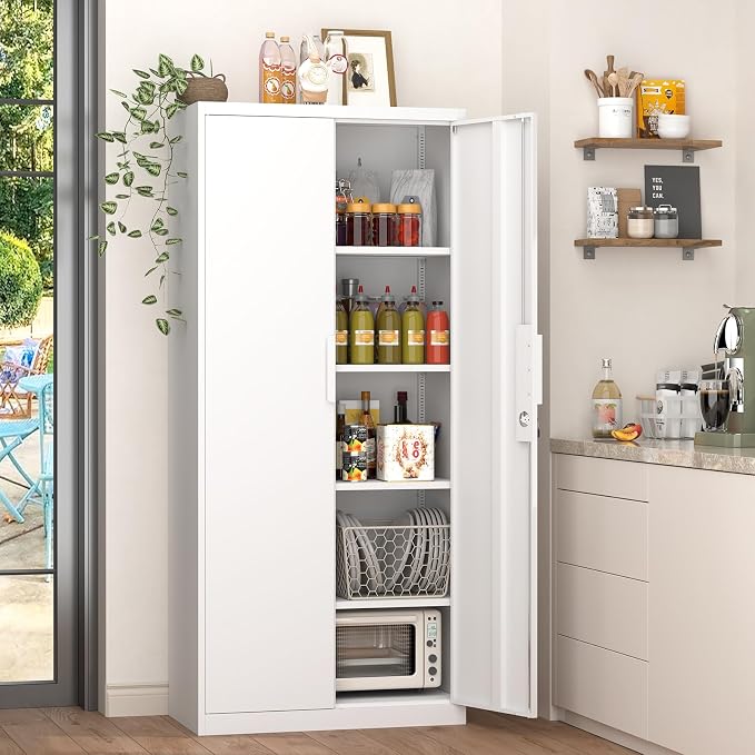 GREATMEET Metal Garage Storage Cabinets, Utility Cabinet - Image 2