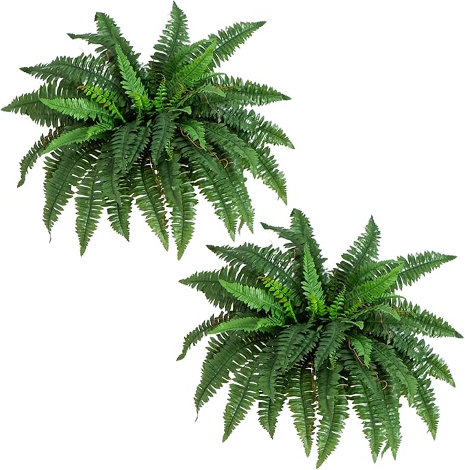 Nearly Natural 40in Hanging Artificial Boston Fern Plant Set of 2 by NearlyNatural