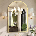 Sweetcrispy 26.5"x38" Arched Gold Bathroom Vanity Mirror by Sweetcrispy