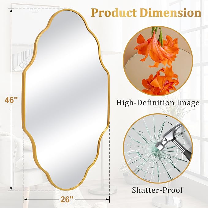 Scalloped Mirror for Bathroom - Image 4