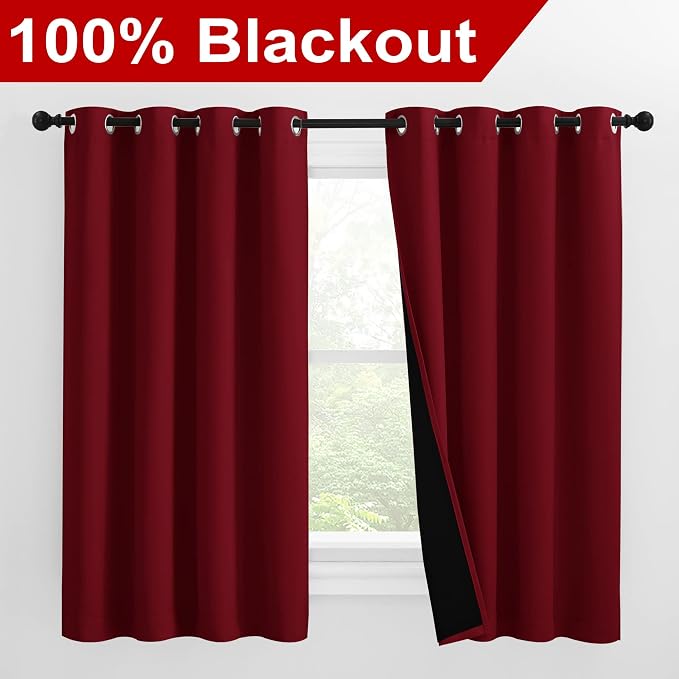 NICETOWN Kitchen Full Blackout Curtain Panels, Super Thick and Soft Insulated - Image 2