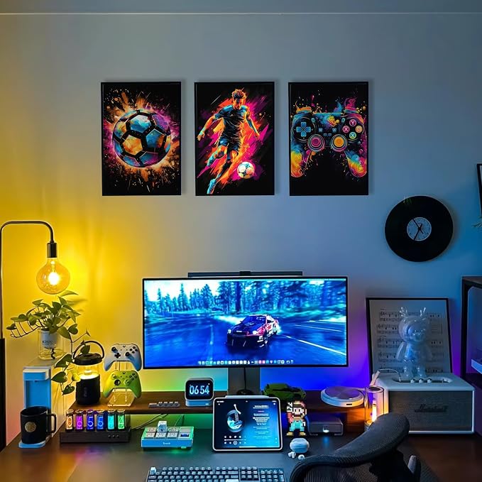 BGFCE Canvas Wall Art Poster Decor, Paintings Art Game Controller Color Splash - Image 5