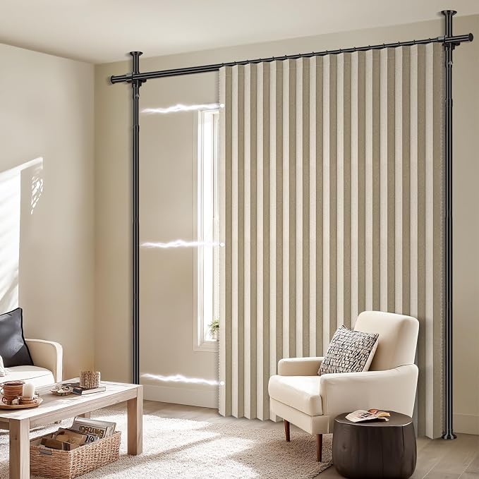 100% Blackout Room Divider Curtains Sets Beige W100 x L84 in, 1 Panel Curtain - Image 7