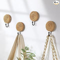 Colingmill 4 Pcs Boho Rattan Wall Towel Hooks Decorative Woven Hanging Holder by Colingmill