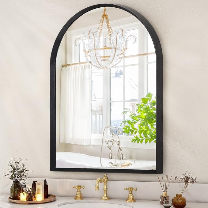 Arch Bathroom Mirror, Wall Mounted Mirror, Living Room 20"x16" by HLFMVWE
