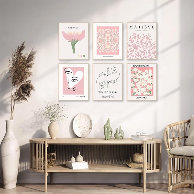 Pink Flower Market Poster, Minimalist Matisse Wall Art Prints, Abstract Floral - Image 7