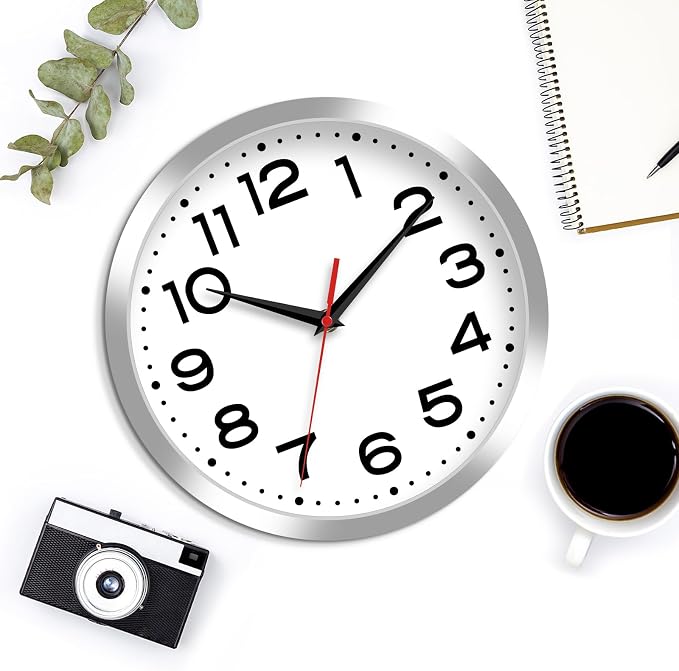 Roymnie Wall Clock Silent Non-Ticking Modern Clock Battery Operated 8 Inch - Image 7