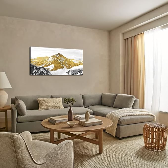 Golden Mountain Canvas Wall Art - Image 5