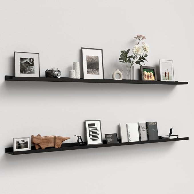 Boswillon 70.9 Inches Long Floating Shelves, 2 Set Modern Wall Shelf by Boswillon