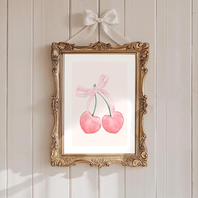 Uniro Coquette Room Decor Pink, Trendy Bows Wall Art Posters - Image 5