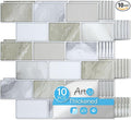 Art3d Peel and Stick Beige & White Wall Tiles – 12"x12" Thickened Design by Art3d