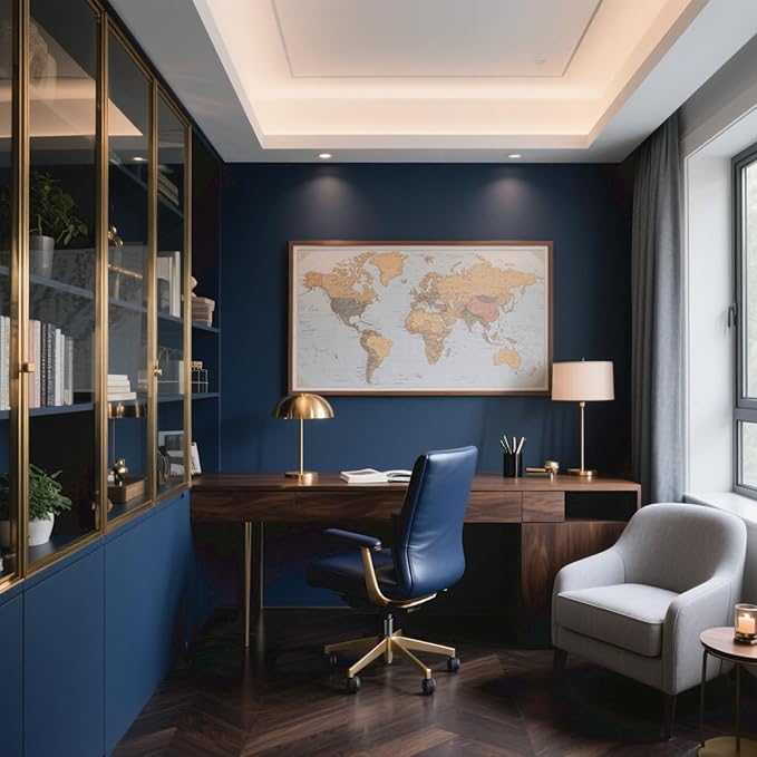 Yancorp 16"x120" Matte Gray Blue Peel and Stick Wallpaper Removable Contact - Image 6