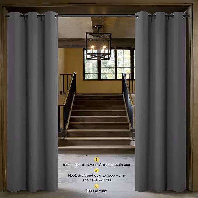 NICETOWN Doorway Curtain Privacy, Door Cover Curtain, Sound Reducing Winter - Image 2