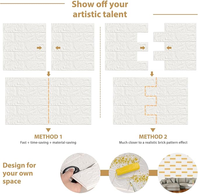 JOLOV 10 PCS 3D Wall Panels Peel and Stick - Image 2