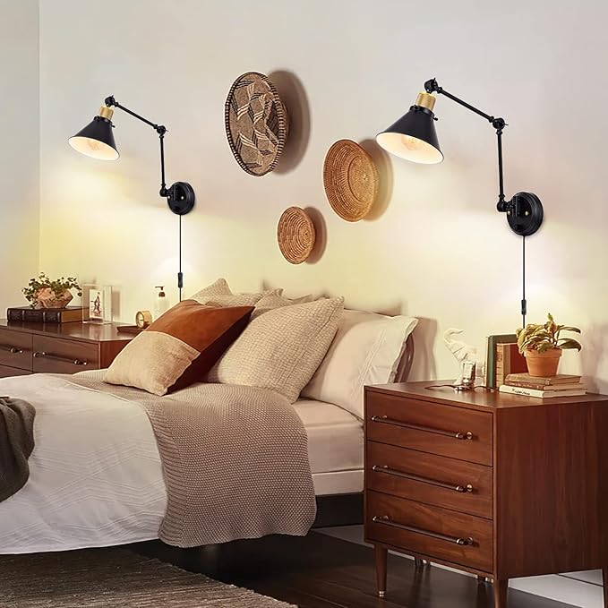 TRLIFE Wall Sconce Plug in, Dimmable Wall Sconce - Image 7