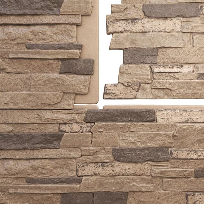 Ekena Millwork 49"W x 25 1/2"H x 1 1/4"D Acadia Ledge Stacked Stone, StoneWall - Image 5