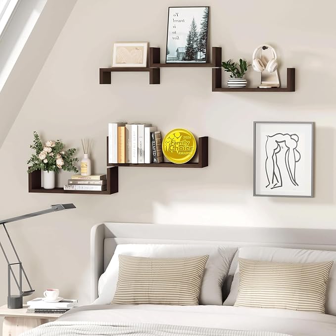 SRIWATANA Floating Shelves for Wall, Wall Shelves for Bathroom, Living Room - Image 2