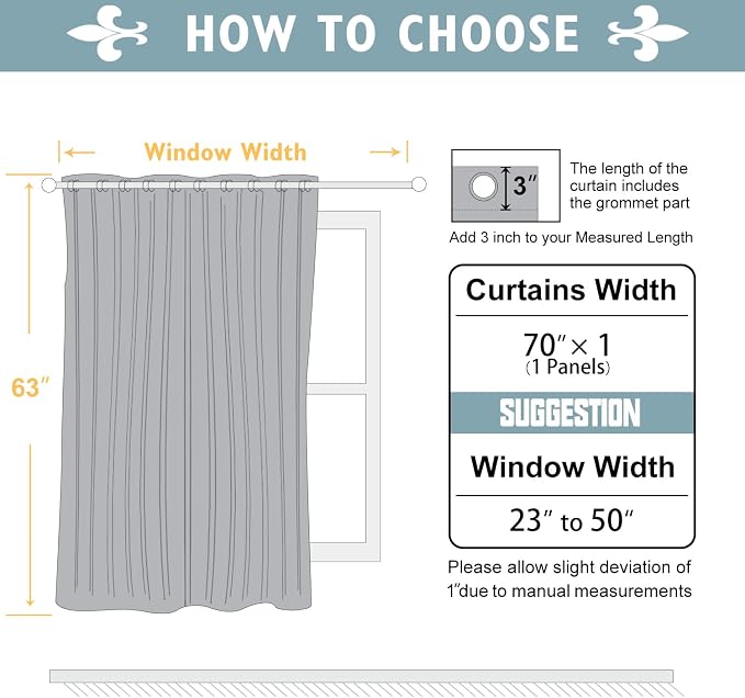 ChrisDowa Blackout Curtains 70 inches Wide - Image 6