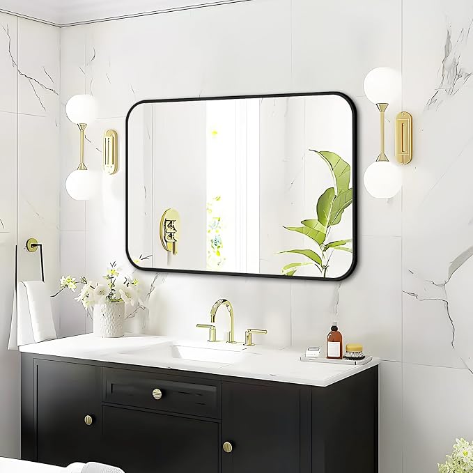 Fabuday Black Bathroom Mirror for Over Sink - Image 3