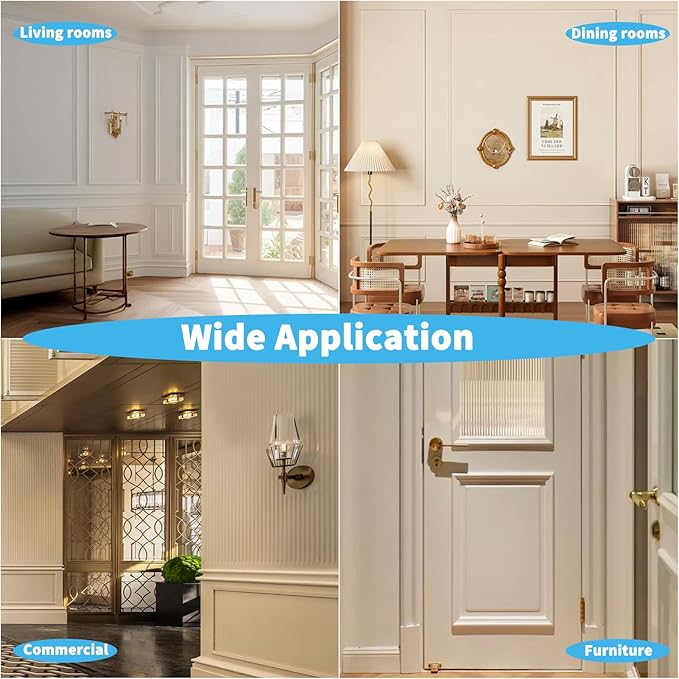 Art3d Pre-Cut Wall Molding Set of 6 pcs, Ready-to-Assemble Wainscoting Panels - Image 9