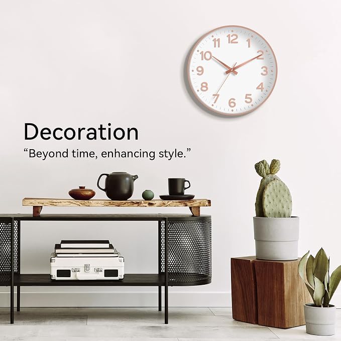 Roymnie Wall Clock, Silent Wall Clocks Battery Operated 8 Inch-Modern Non - Image 6