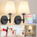 Battery Operated Wall Sconces Set Of Two, Wireless Battery Wall Light by Nekhung