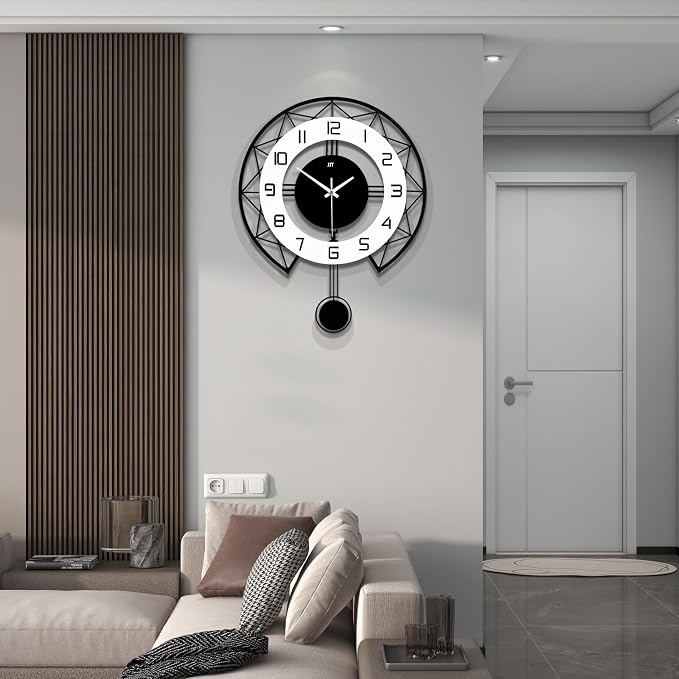 Large Wall Clock for Living Room Decor Modern Silent Pendulum Wall Clock for - Image 2