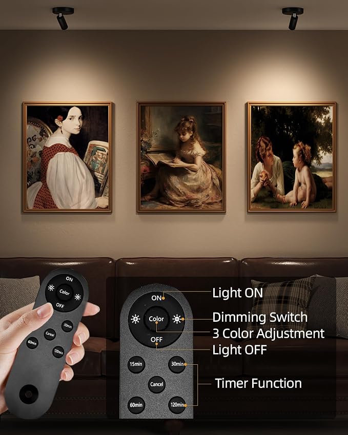 EZVALO Wireless LED Spotlights Indoor, 5500mAh Rechargeable Battery-Powered - Image 4