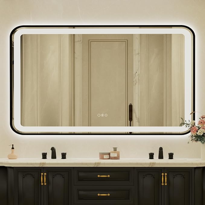 32x55 Inch LED Bathroom Mirror by Unknown