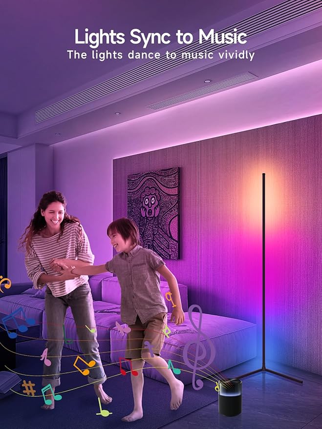 Tyute Floor Lamp, RGB LED Corner Lamp - Image 4