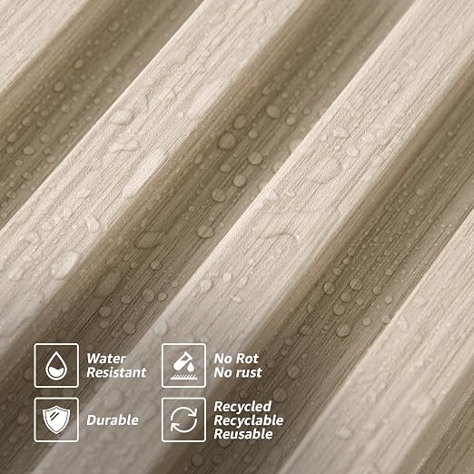 Art3d 8-Pack 96 x 6in. WPC Acoustic Slat Wall Panel - Image 7