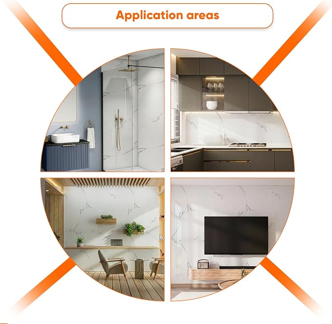 IZODEKOR 4 Pcs 24"x48" PVC Marble Wall Panels - Image 8