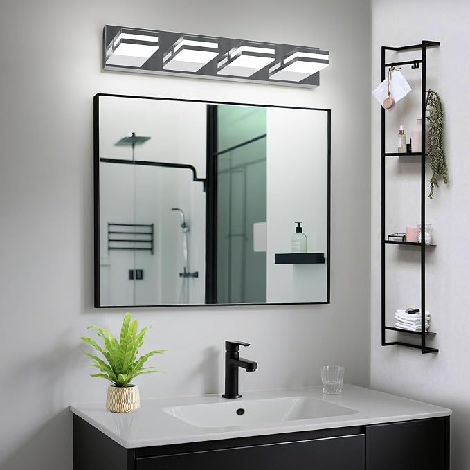 IZORRO LED Modern Bathroom Lights Fixtures, Chrome Acrylic Wall Lighting - Image 7