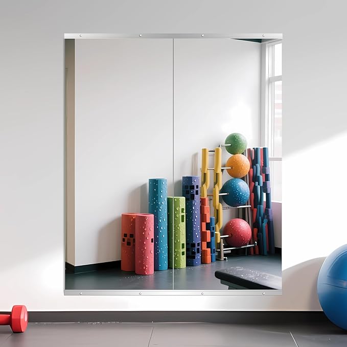 Ruomeng Home Gym Mirror, Large Frameless Body Mirror Tempered Glass by Ruomeng