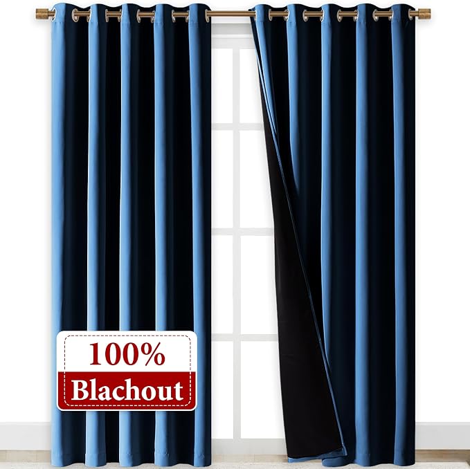 NICETOWN Total Shade Curtains and Draperies, Heavy-Duty Full Light Shading - Image 2