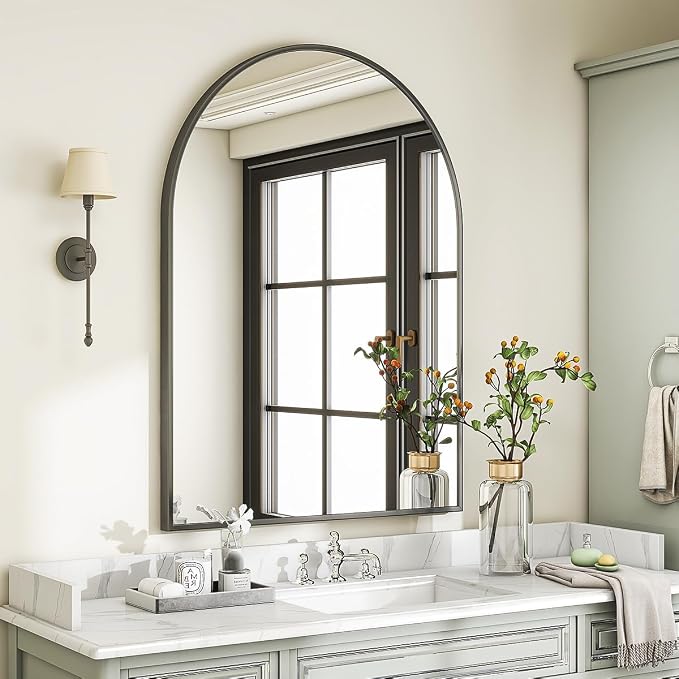 VooBang Arched Wall Mirror, 30 x 38 inch Arch Bathroom Mirror, Wall Mounted - Image 7