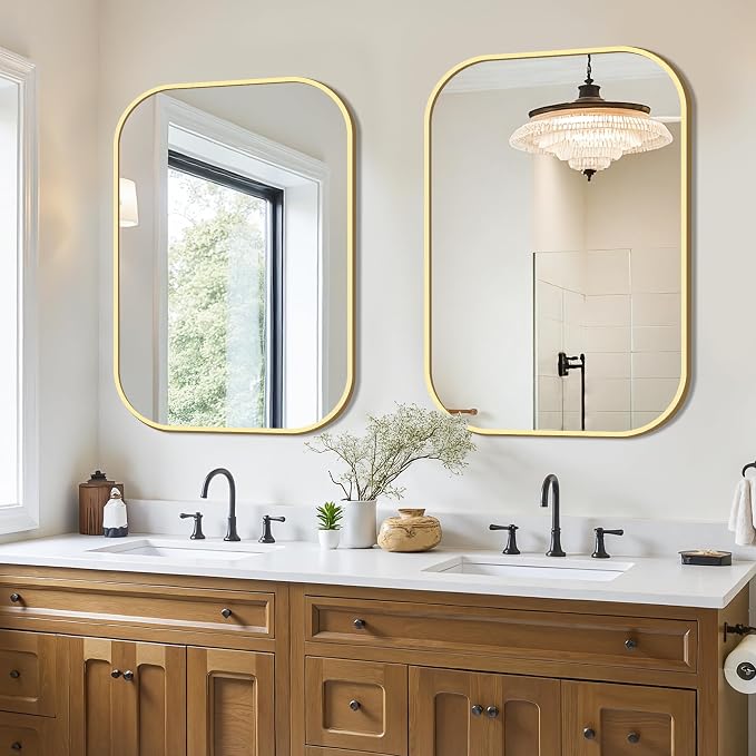 FICTOR Bathroom Vanity Mirror for Wall, 2 Pack 26" x 38" Rectangle Bathroom - Image 6