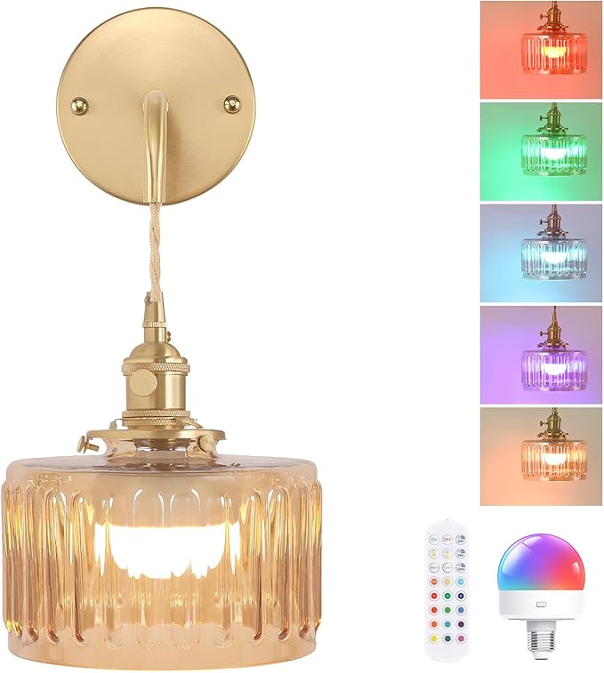 Shenmoyl Battery Operated Wall Sconce by Shenmoyl