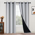Yakamok 100% Blackout Curtains for Bedroom 84 Inch Length, 2 Thick Layers by Yakamok