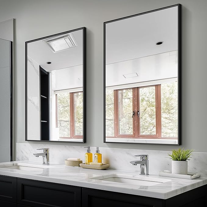 TRAHOME Bathroom Vanity Mirror for Wall, 2 Pack 36" x 24" Metal Framed by TRAHOME