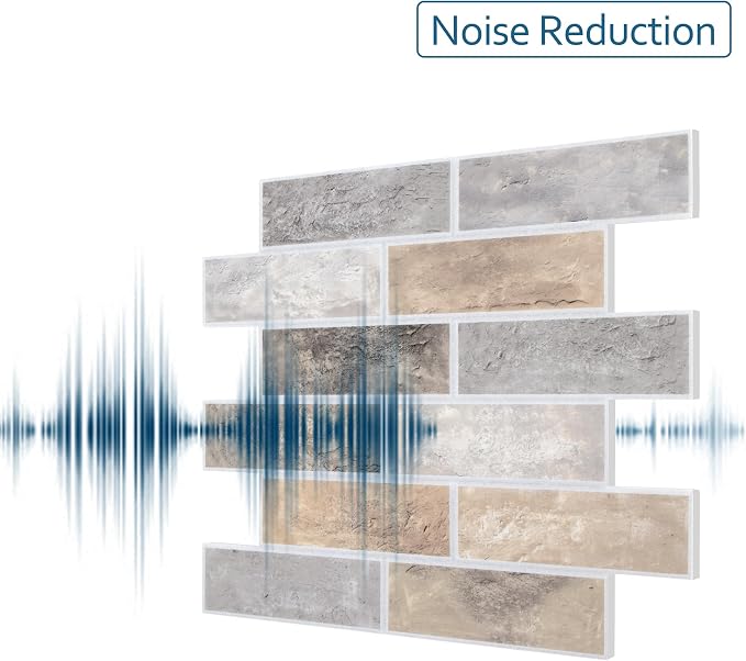 8-Pack 3D Faux Brick Acoustic Wall Panels, 11.8" x 11.8" PET Soundproof & Noise - Image 4
