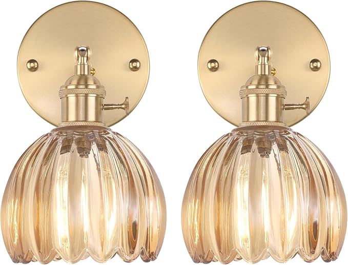 Shenmoyl Vintage Wall Sconces Set of 2 by Shenmoyl