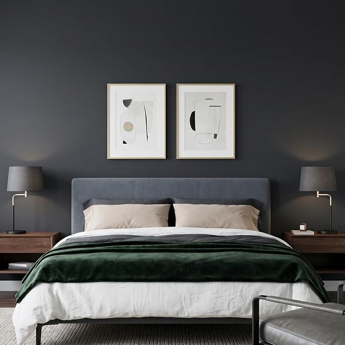 FUKU MON 24"x394" Dark Grey Wallpaper Matte Solid Gray Contact Paper - Image 2