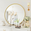 VooBang Gold Round Mirror, Modern Hanging by VooBang