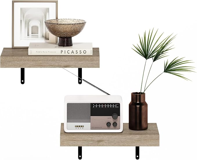Furinno Tanna Floating Shelves for Wall Set of 2, 15-Inch Wall Shelf, Triple - Image 4