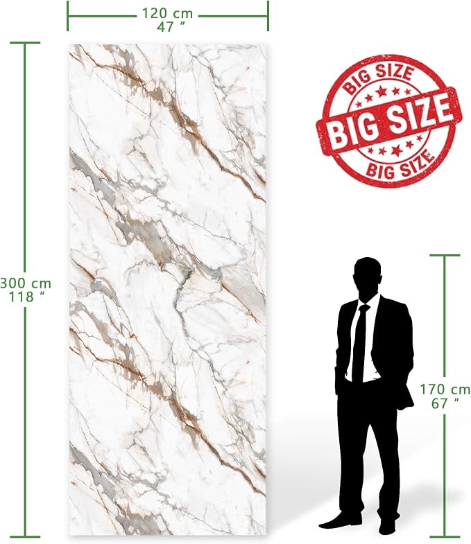 Marble Peel and Stick Waterproof Wall Paneling, Covers 38.75 Sq. Ft. - Image 2
