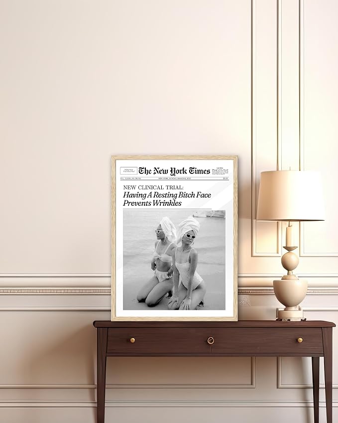 iHery Funny Having A Prevents Wrinkles Framed Trendy Hot Girls NewsPaper Wall - Image 5
