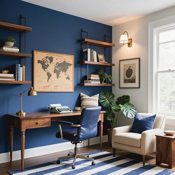 Yancorp 24"x120" Matte Gray Blue Peel and Stick Wallpaper Removable Contact - Image 5